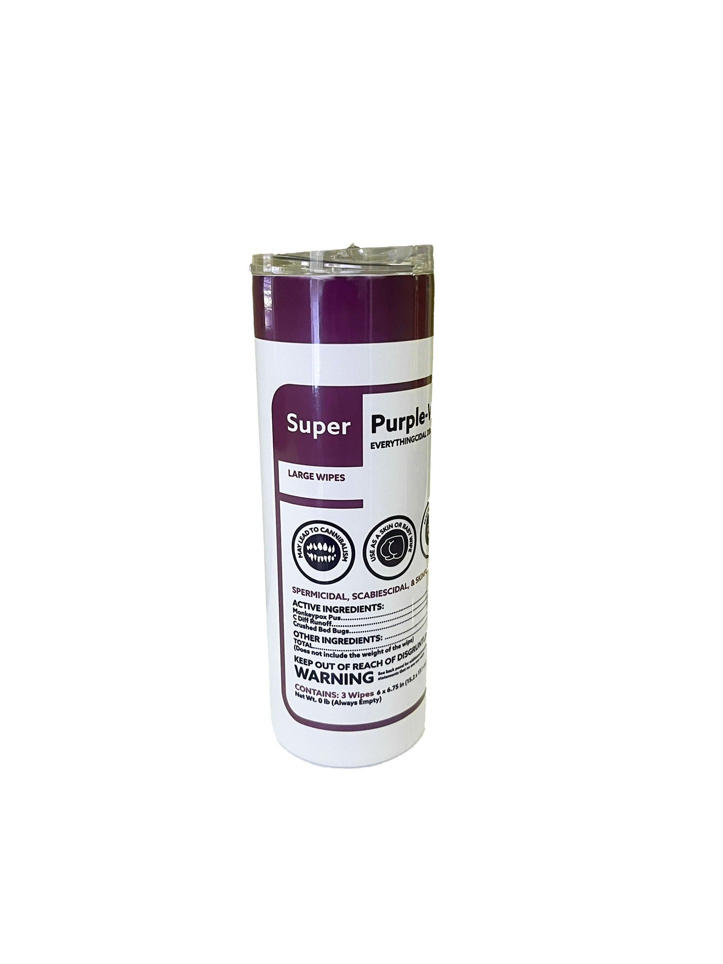 Purple Wipe Cup